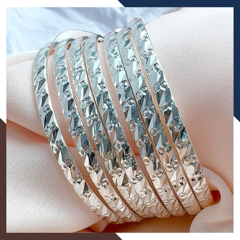 Bộ vòng tay ximen, vòng tuần bạc ta cho nữ đẹp mã C120TL5C3