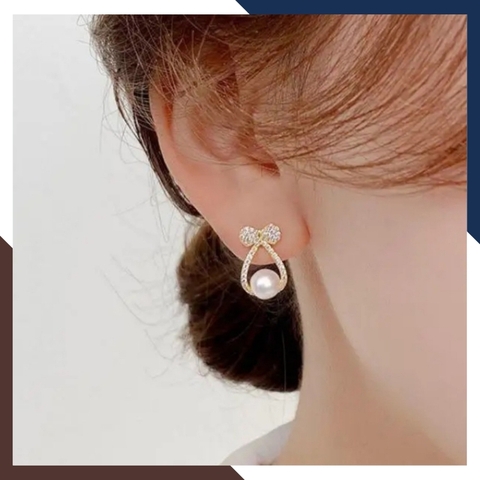 Bông Tai Ngọc Trai Thật Bạc Đẹp BTNT123 | Mẫu Mới 2024