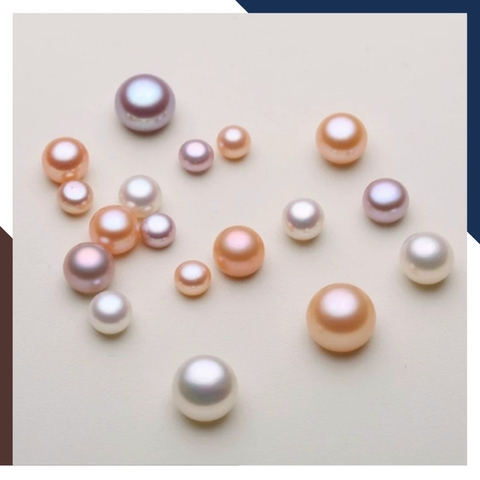 Bông tai nụ ngọc trai bạc size 9-10mm cho nữ đẹp mã 910AC110