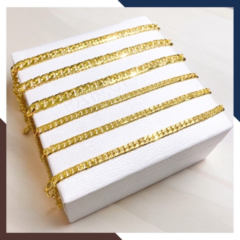 Lắc tay khoen lật vàng tây 10k cho nam nữ đeo cặp đôi đẹp mã 105N207