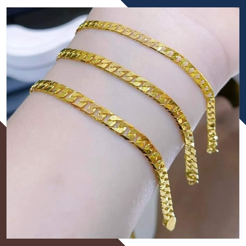 Lắc tay vàng nam, lắc tay khoen lật vàng tây 10k cho nam đẹp mã 78157