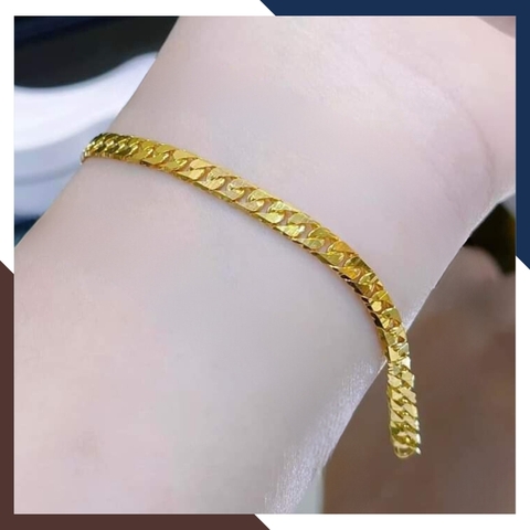 Lắc tay vàng nam, lắc tay khoen lật vàng tây 10k cho nam đẹp mã 78157