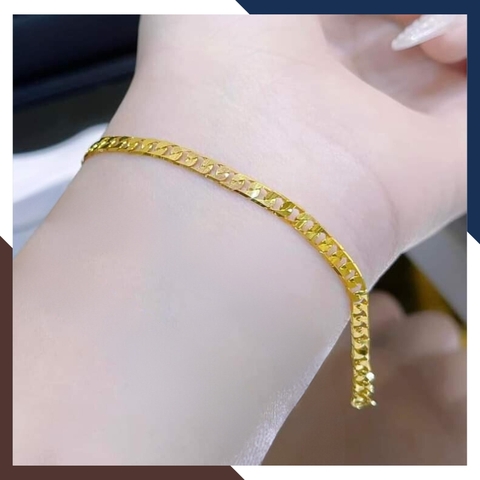 Lắc tay vàng nam, lắc tay khoen lật vàng tây 10k cho nam đẹp mã 78157