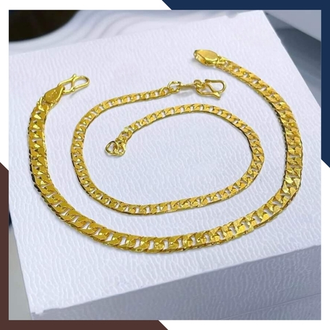 Lắc tay vàng nam, lắc tay khoen lật vàng tây 10k cho nam đẹp mã 78157