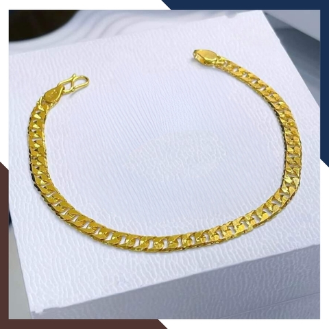 Lắc tay vàng nam, lắc tay khoen lật vàng tây 10k cho nam đẹp mã 78157