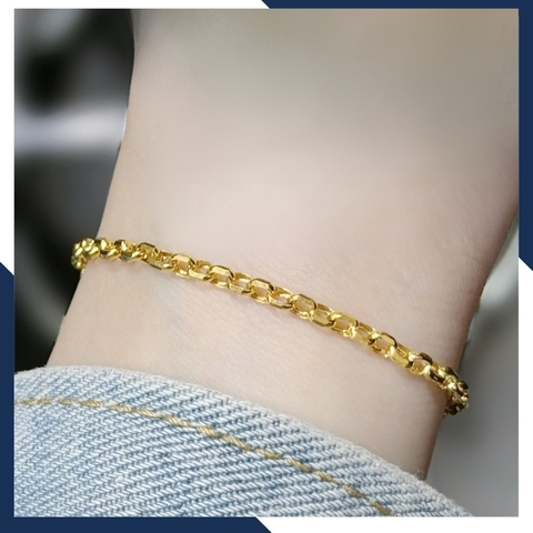 Lắc tay vàng nữ 1 chỉ, lắc xích vàng tây 10k mã 42D150