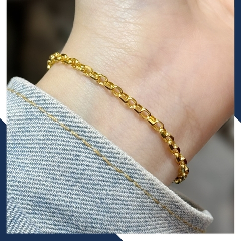 Lắc tay vàng nữ 1 chỉ, lắc xích vàng tây 10k mã 42D150