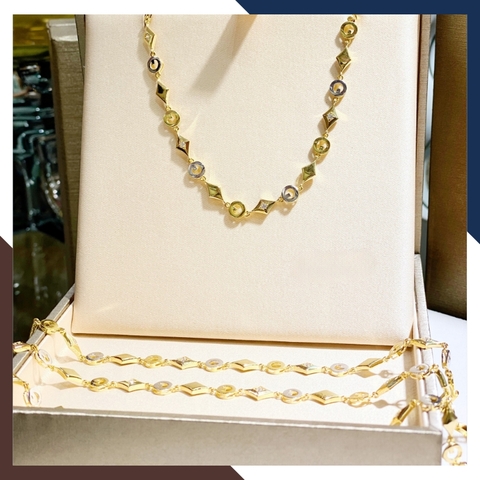 Lắc tay vàng tây 10k đính đá đơn giản cho phụ nữ trung niên mã TL119