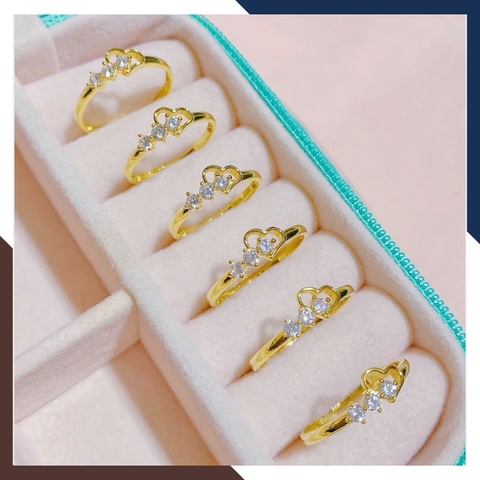 Nhẫn Cầu Hôn Vàng Tây, Nhẫn Vàng Nữ 10k Hình Trái Tim Đẹp NVN172