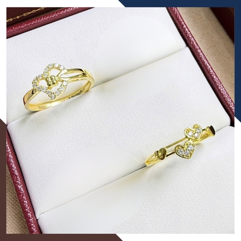 Nhẫn Cầu Hôn Vàng Tây, Nhẫn Vàng Nữ 10k Hình Trái Tim Đẹp NVN172