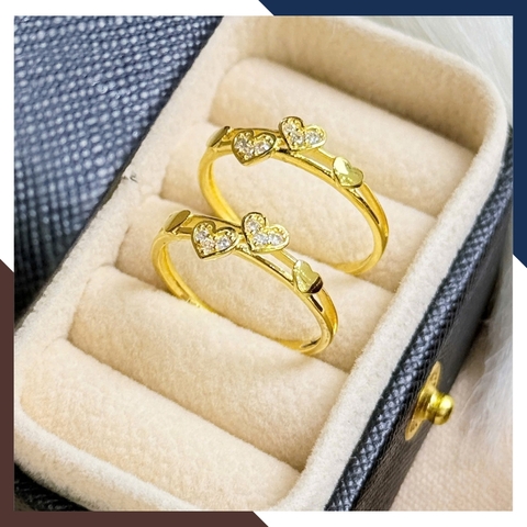 Nhẫn Cầu Hôn Vàng Tây, Nhẫn Vàng Nữ 10k Hình Trái Tim Đẹp NVN172