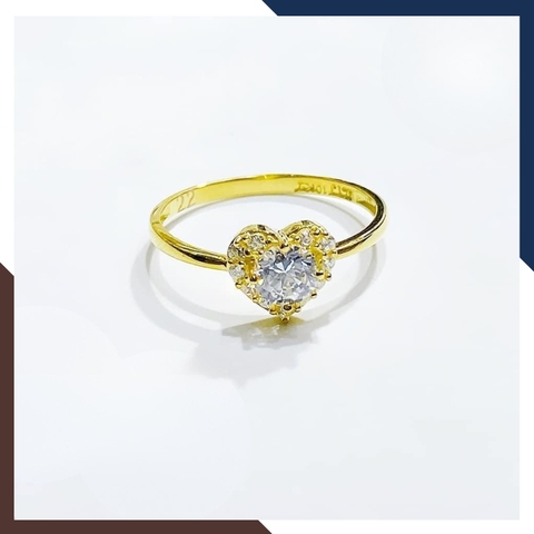 Nhẫn Cầu Hôn Vàng Tây, Nhẫn Vàng Nữ 10k Hình Trái Tim Đẹp NVN172
