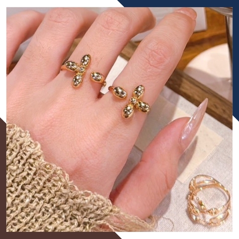 Nhẫn Cỏ 4 Lá Vàng 18k Nhiều Mẫu Cho Nữ NVN213