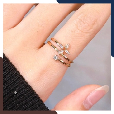 Nhẫn Cỏ 4 Lá Vàng 18k Nhiều Mẫu Cho Nữ NVN213