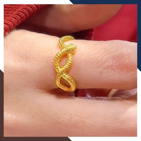 Nhẫn Hình Con Rắn Vàng Ta 24k 9999 Cho Nữ Mã NVN60