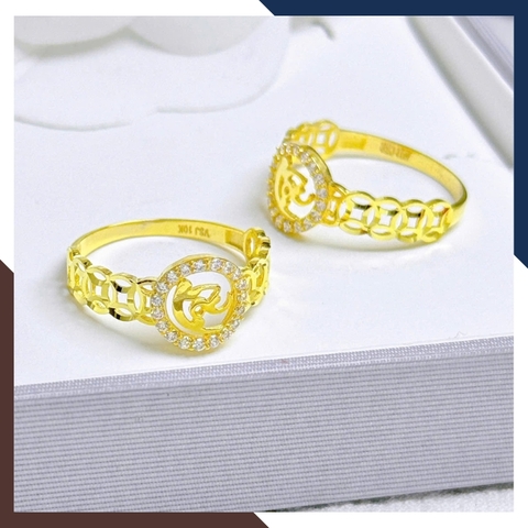 Nhẫn Kim Tiền Tài Lộc Bằng Vàng Tây 10k Nhiều Mẫu Mới 2025 Mã NVN73
