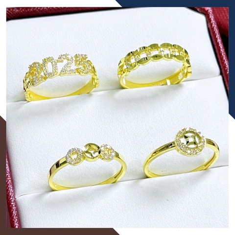 Nhẫn Kim Tiền Tài Lộc Bằng Vàng Tây 10k Nhiều Mẫu Mới 2025 Mã NVN73