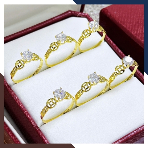 Nhẫn Kim Tiền Tài Lộc Bằng Vàng Tây 10k Nhiều Mẫu Mới 2025 Mã NVN73