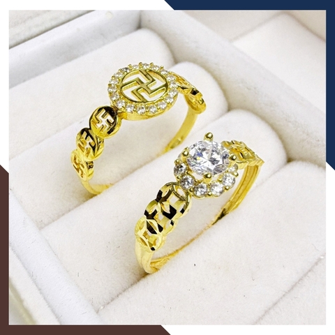 Nhẫn Kim Tiền Tài Lộc Bằng Vàng Tây 10k Nhiều Mẫu Mới 2025 Mã NVN73