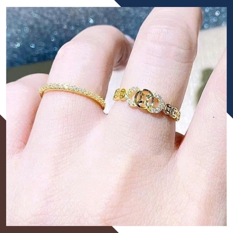 Nhẫn Kim Tiền Tài Lộc Bằng Vàng Tây 10k Nhiều Mẫu Mới 2025 Mã NVN73