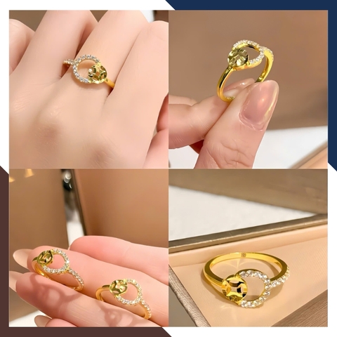 Nhẫn Kim Tiền Tài Lộc Bằng Vàng Tây 10k Nhiều Mẫu Mới 2025 Mã NVN73