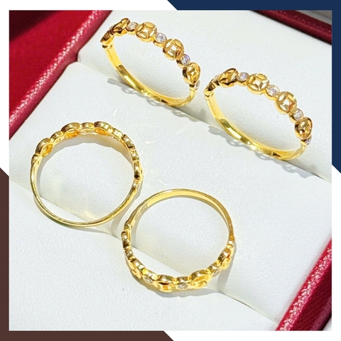 Nhẫn Kim Tiền Vàng 10K NVN396 – Thu Hút Tài Lộc, May Mắn và Thịnh Vượng