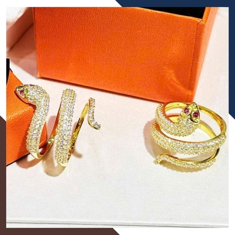 Nhẫn Rắn Vàng Tây 10k Cho Nữ Tuổi Tỵ NVN40 | Vàng 416