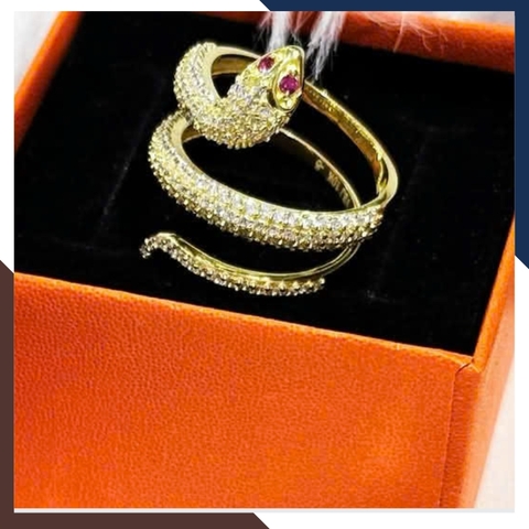 Nhẫn Rắn Vàng Tây 10k Cho Nữ Tuổi Tỵ NVN40 | Vàng 416