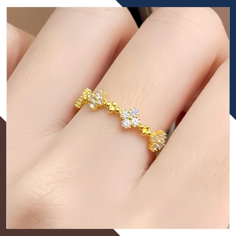 Nhẫn vàng 10K nữ bản mảnh NVN370 – nhẹ nhàng mà nổi bật, phù hợp với tay nhỏ