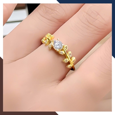 Nhẫn vàng nữ 10K NVN383 – Bst 4 mẫu nhẫn mảnh, phối layering đẹp