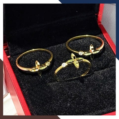 Nhẫn vàng nữ 10K NVN388 – Thiết kế thanh mảnh, layering cực thời trang