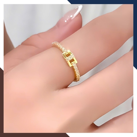Nhẫn vàng tây nữ 10K NVN373 – Bst 3 mẫu nhẫn mỏng dễ phối layering, giá dưới 2 triệu