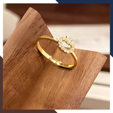 Nhẫn vàng tây nữ 10K NVN373 – Bst 3 mẫu nhẫn mỏng dễ phối layering, giá dưới 2 triệu