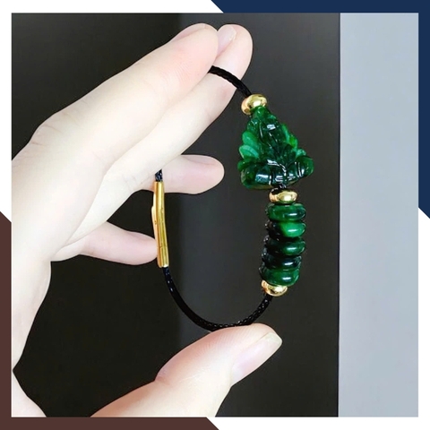 Set Dây Chuyền & Vòng Tay Hồ Ly Chúa Cẩm Thạch Sơn Thuỷ DCPT07 – Linh Vật Hút Lộc Gọi Duyên