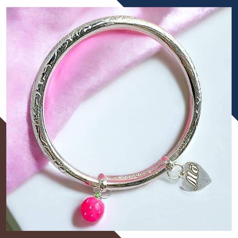 Vòng tay bạc cho bé, lắc chân trẻ em khắc tên và con giáp mã AC250