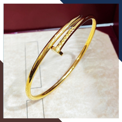 Vòng tay Cartier đinh vàng tây 10k cho nữ đẹp mã TL107