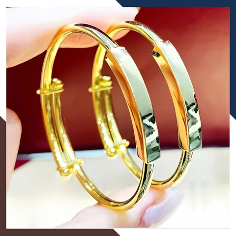 Vòng tay vàng cho bé gái, lắc tay trẻ em bằng vàng tây 10k mã TL100