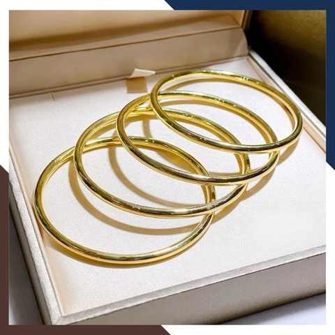 Vòng Tay Vàng Nữ Trơn 10k Bản 3mm Mã LTVN190 – Sang Trọng & Thanh Lịch