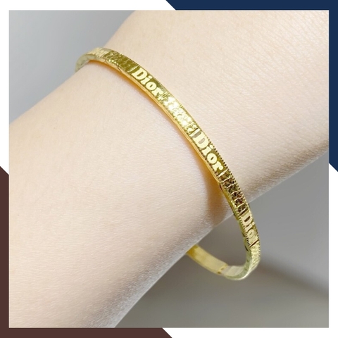 Bộ vòng ximen vàng, vòng tuần vàng tây 10k khắc chữ dior cho nữ đẹp mã TL492