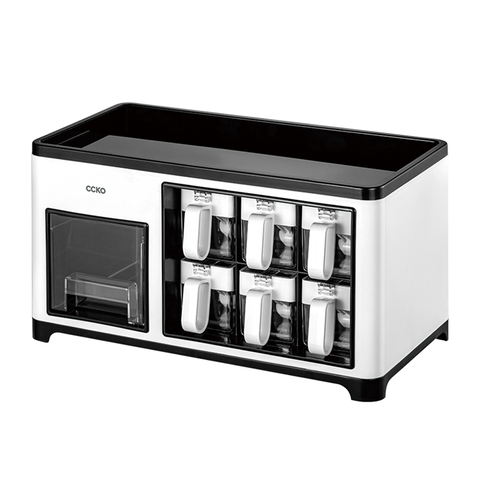 Kệ đựng gia vị kèm 6 lọ đựng gia vị CCKO CK8702 cao cấp