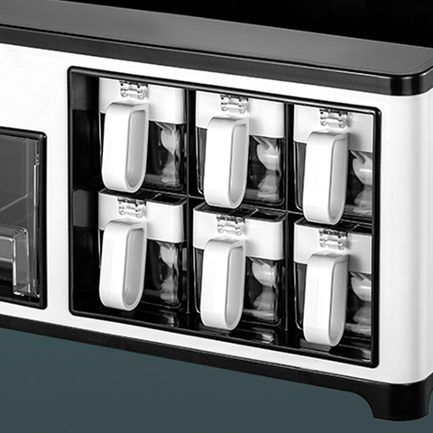 Kệ đựng gia vị kèm 6 lọ đựng gia vị CCKO CK8702 cao cấp