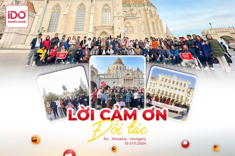 Lời cảm ơn Quý đối tác đã đồng hành cùng IDO trên hành trình Đông Âu 9N8Đ