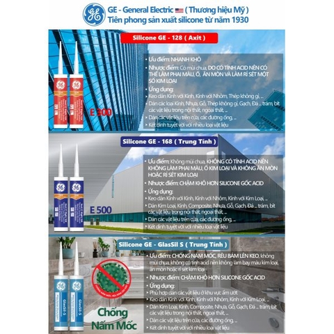 Keo Silicone GE - 168 ( Trung tính )