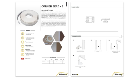CORNER BEAD – B - NẸP ỐP GÓC TƯỜNG THẠCH