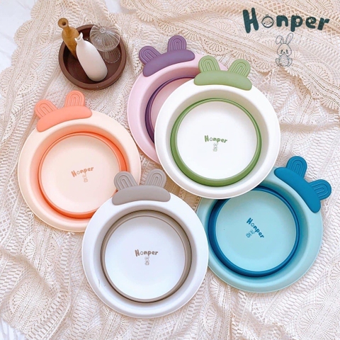 Chậu Rửa mặt  Honper Gấp Gọn Không  Tai