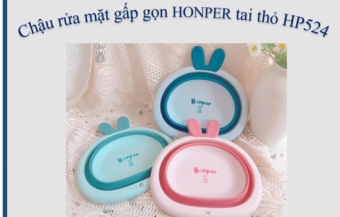 Chậu rửa Mặt gấp Gọn Honper  tai Thỏ Hp539