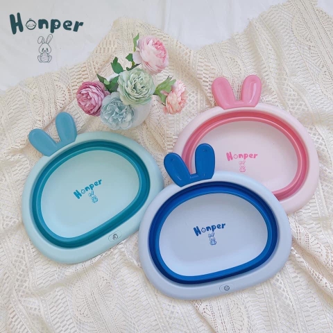 Chậu Rửa mặt  Honper Gấp Gọn Không  Tai