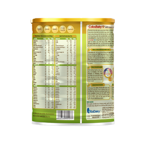 Sữa ColosBaby IQ Gold   800g _ 2+ (Miễn Dich Khỏe _ Bé Thông Minh )