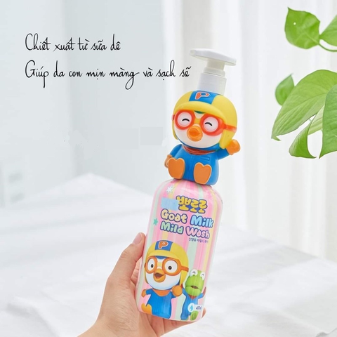 Sữa tắm Pororo trẻ em Goat Milk Mid Wash 400ml