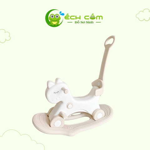 Ngựa Bập Bênh Honper HP 626 ( xanh _ Hồng  _Ghi - Be )